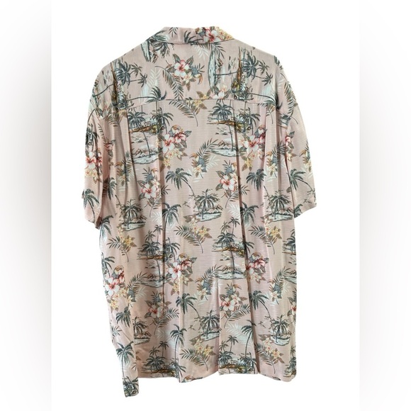 George pink floral short sleeve button down shirt - Picture 4 of 4
